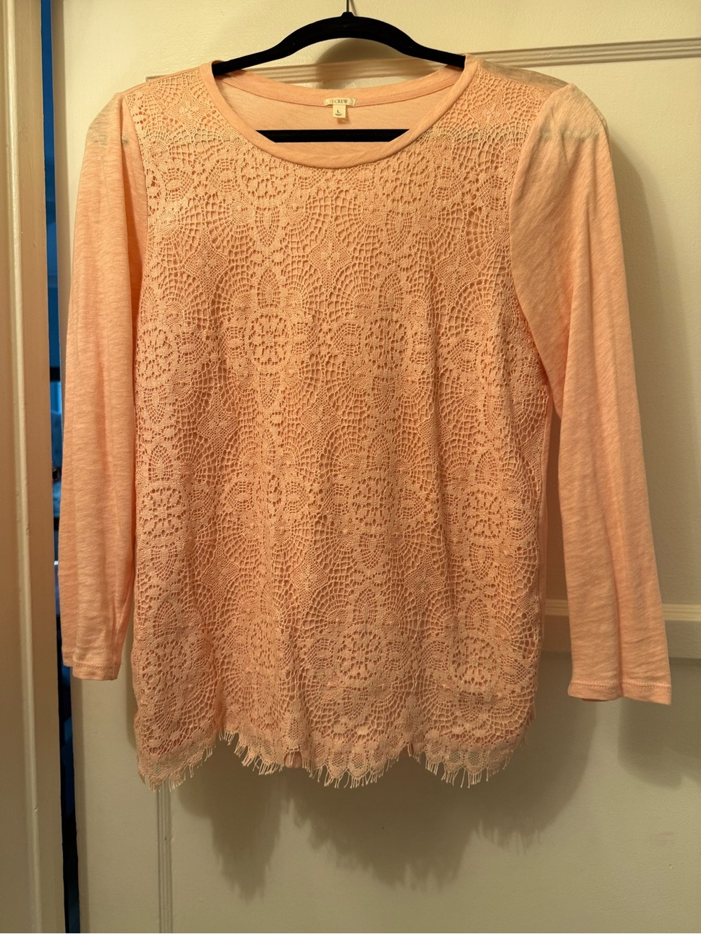 J. Crew Light Peach Crewneck Sweater
